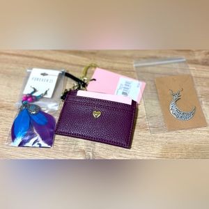 Juicy Couture card holder and earrings bundle NWT